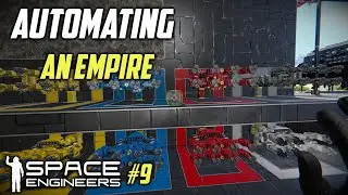 Automating an Empire #9 Auto miners everywhere! Space Engineers Solo.