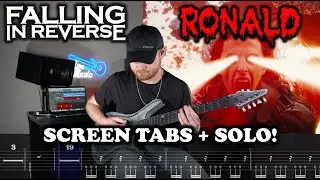 Falling in Reverse - RONALD (FULL Guitar Cover + SCREEN TABS + SOLO) New Song 2024!