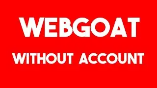 WebGoat - Without account