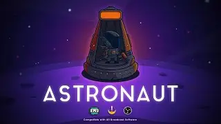 Super Cute Astronaut Animated Alert For Twitch Streamer And Gamer