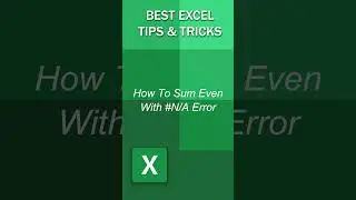 How To Sum Even With #N/A Error In Excel #Shorts