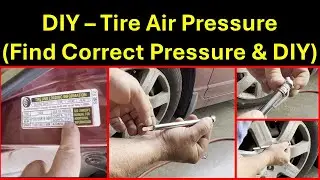 How to check and add tire air pressure. Same on any car or truck. Find correct PSI and check it. DIY