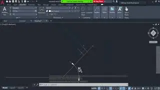 51: Use UCS to Draw Line at Specific Angle Respect to Another Line (AutoCAD Tutorial)