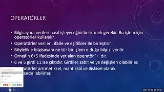 3-Operatörler Algoritma ve Akış Diyagramı