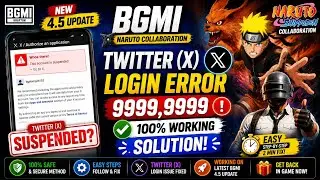 BGMI 4.5 Update 😱 Twitter (X) Suspended Account Login Fix | 100% Working Method (2026)