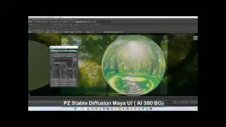 PZ Stable Diffusion Maya UI ( AI 360 BG )功能展示