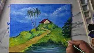 How to draw easy canvas painting | आसान पेंटिंग कैसे बनाएं