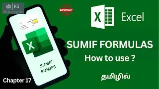 SUMIF, SUMIFS Formula How to use & its Usages - Advanced excel in Tamil - 2024