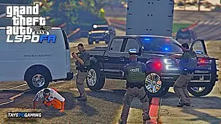 GTA 5 LSPDFR PURSUIT US Marshal escape prisoner during transport