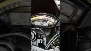 Ninja ZX10R 0-299kmph on paddock stand!