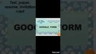 #googleform#howtocreatepaper#Google Form || how to create a form ,test and Paper