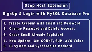 SignUp and Login System with MySQL Database Pro Extension | Deep Host Extension