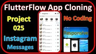 FlutterFlow App Cloning | instagram message page | flutterflow app development Pr_025