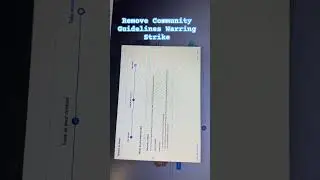How To remove Community Guidelines Warring Strike #tips #shorts #viralshorts #youtubetips