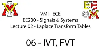 EE230 - 02 Laplace Tables - 06 IVT, FVT