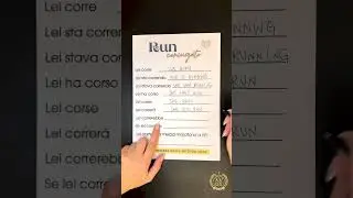 Coniughiamo 'RUN' in inglese 🌍🇬🇧🇺🇸