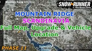 SnowRunner - Mountain Ridge, Scandinavia Full Map Upgrade and Vehicle Location - Phase 11