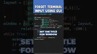 Forget Terminal | Input Using GUI | 