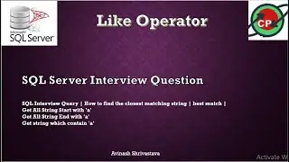 How to find closest match string in SQL server | SQL Interview Question