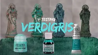 How to paint Verdigris and weathering for Miniatures in 3 different ways