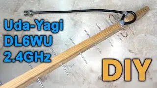 Wi-Fi 2.4GHz Uda-Yagi антена конструкція DL6WU своїми руками. DIY antenna Wi-Fi Uda-Yagi 2400MHz