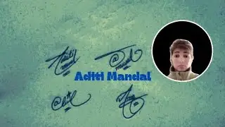 Aditi Mandal name signature#name signature with arooj
