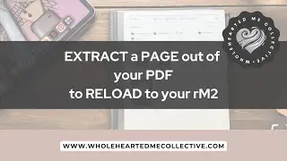 Extracting a Single Page out of PDF reMarkable 2