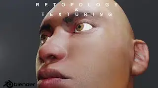 Retopology and Texturing (Blender Timelapse)