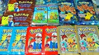 Ouverture de 13 Boosters Pokémon DIFFERENTS ! BEST OF POKEMON TOPPS, YAPS, STICKERS POKEMON !