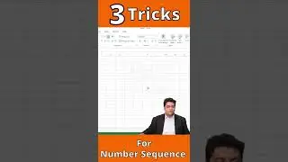 3 Tricks in MS Excel For Number Sequence😍 | Excel Hack ✔️| 