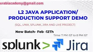 L2 JAVA APPLICATION/PRODUCTION SUPPORT Training DEMO 