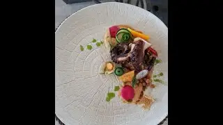 Octopus w cauliflower & hummus. Simply delicious