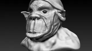 Orc head -  timelapse Zbrush 4r2