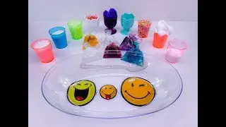 Making Fluffy Slime with Small Glasses and Bags
