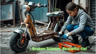 How to Build a New Electric Scooter from an Old, Broken One! 🔧⚡️