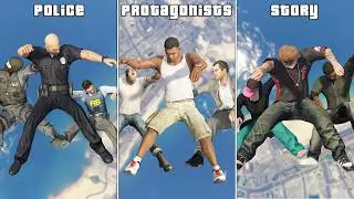 GTA V Character Armies Falling From the Sky