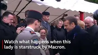 Angela Merkel sparks PTSD in a 101 year old French woman.