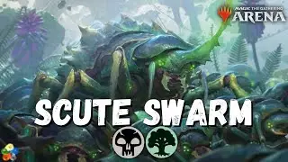 INFINITE INSECTS WITH SCUTE SWARM LANDFALL IN MTGA 2022 STANDARD!!