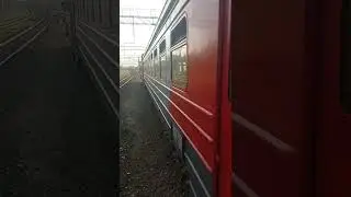 Отправление электропоезда ЭД4М-0322 с сообщением Павловский.Посад-Москва(Курский Вокзал).