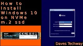 How to install windows 10 on NVMe m 2 ssd on the Gigabyte B550M DS3H motherboard
