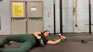 Barbell dumbbell or banded skullcrushers Tricep exercise