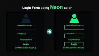 Login Form With Neon Effects using HTML and CSS | HTML&CSS | CodeEra