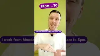 Preposições em Inglês FROM... TO 