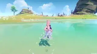 [Genshin Impact 2.1 Leaks] Sangonomia Kokomi water walk ability (not like Mona)