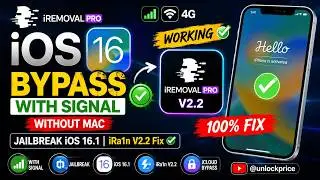 🔥 iRemoval Pro IOS 16 Bypass With Signal | Without Mac | Jailbreak IOS 16.1 | iRa1n V2.2 Fix ✔️
