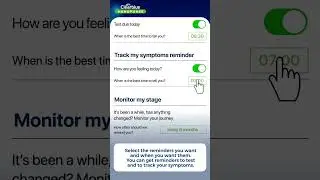 How to Use Video: Setting your smart reminders on the Menopause Stage - Clearblue® me app (for US)
