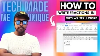 How to Write Fractions in wps office writer | How to type Fractions In wps office writer