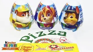ЩЕНЯЧИЙ ПАТРУЛЬ в десерте с игрушками Кидсворлд/Unboxing Surprise Eggs Paw Patrol dessert KIDSWORLD