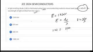 A light emitting diode (LED) is fabricated using GaAs semiconducting  #jee2024 #semiconductor