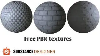 Three Free Concrete Bricks Textures | Concrete Bricks Materials made with Substance Designer